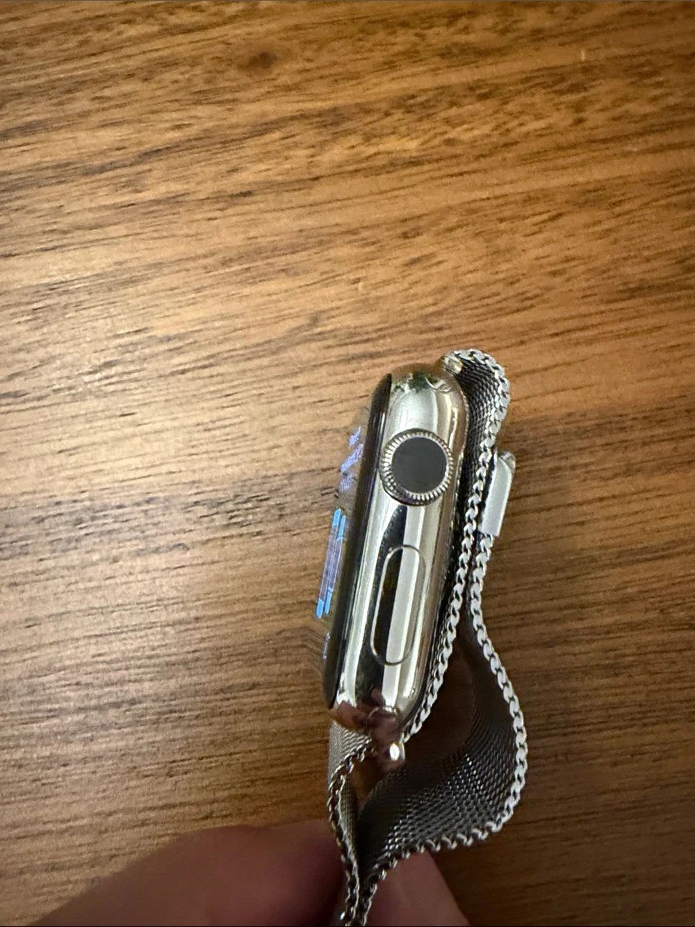 Apple Watch Series 1 Silver Stainless Steel with Silver Loop.